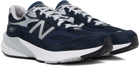 New Balance Navy Made in USA 990v6 Sneakers