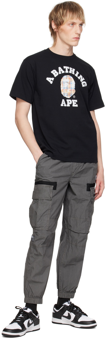 ファッション好きが選ぶ人気ブランドランキング BAPE Black Bleached Check College T-Shirt A Bathing Ape トップス