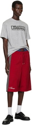 WILLY CHAVARRIA Red OS Exposed Bball Shorts