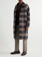 Mr P. - Checked Wool-Blend Felt Coat - Brown