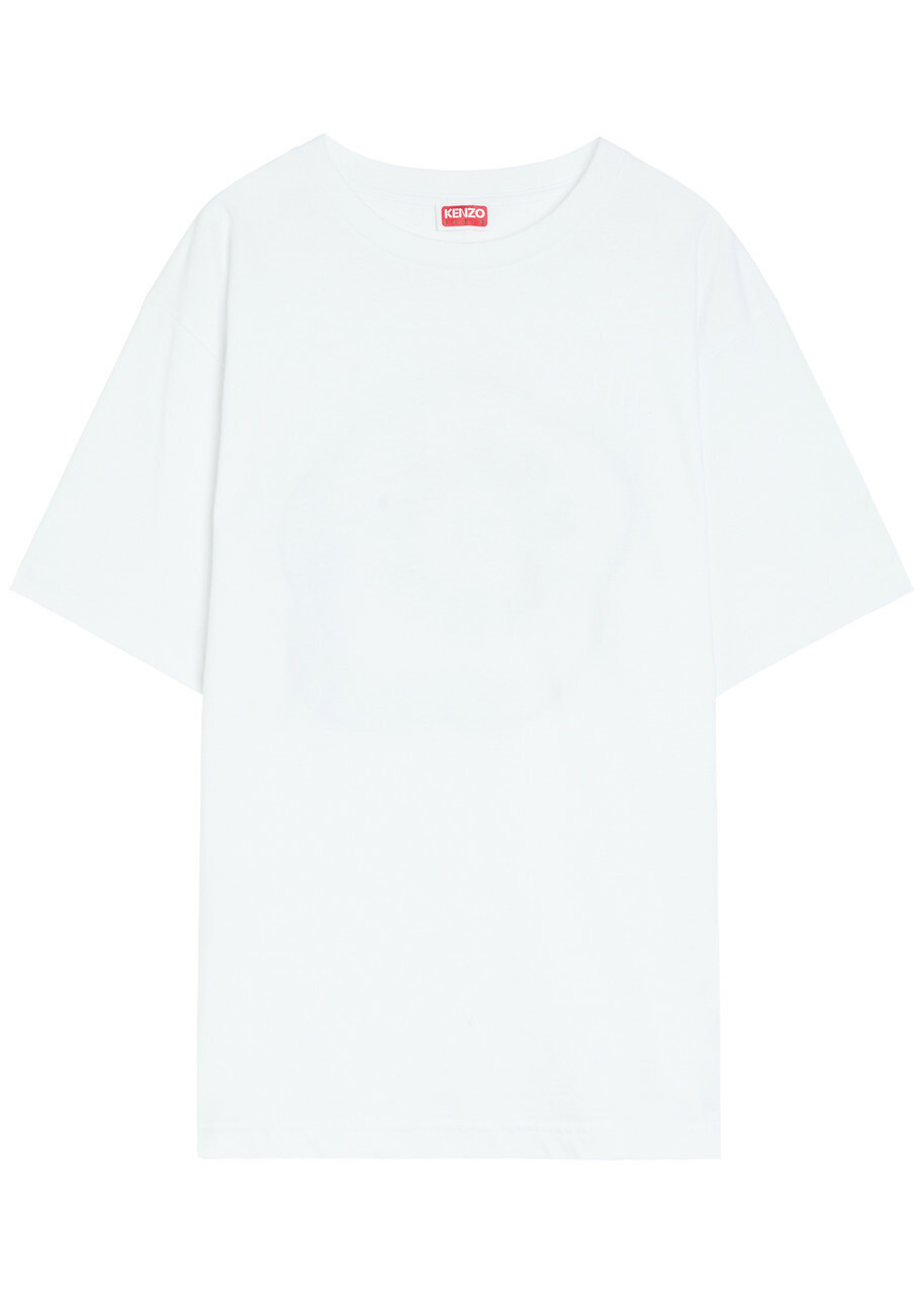 Kenzo Boke Flower 2.0 Appliquéd Cotton T-shirt White