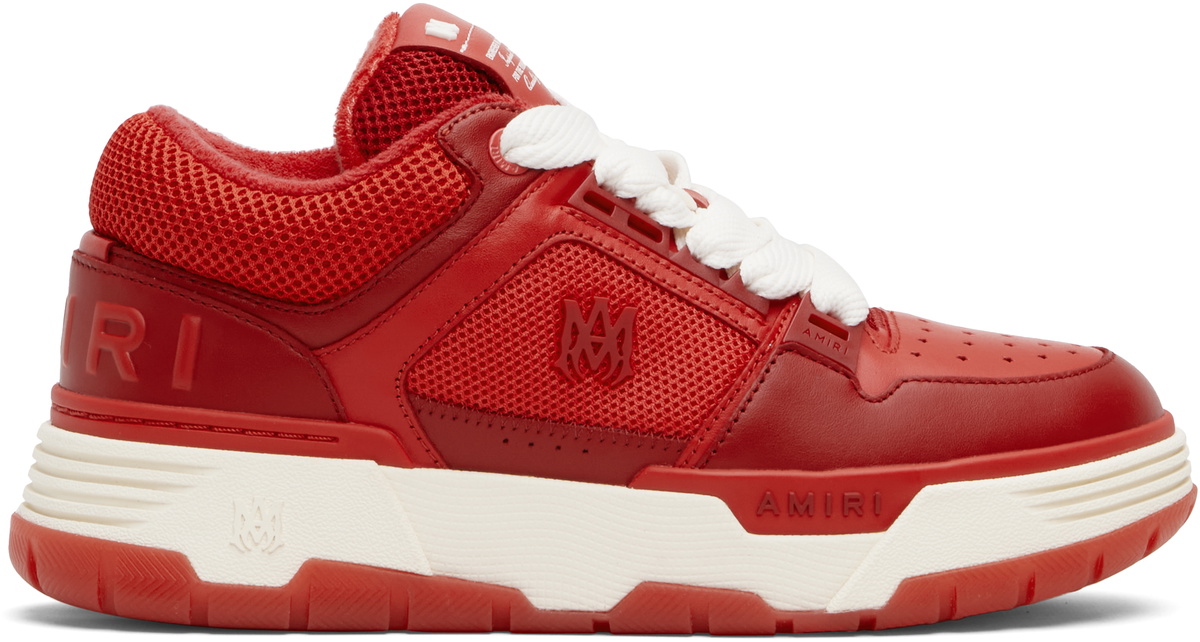 AMIRI White & Red Varsity MA-1 Sneakers Amiri