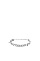 Diesel Sterling Silver Diamond Cut Bracelet - Bracelets - Unisex - Silver