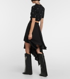 Givenchy 4G asymmetric silk midi skirt