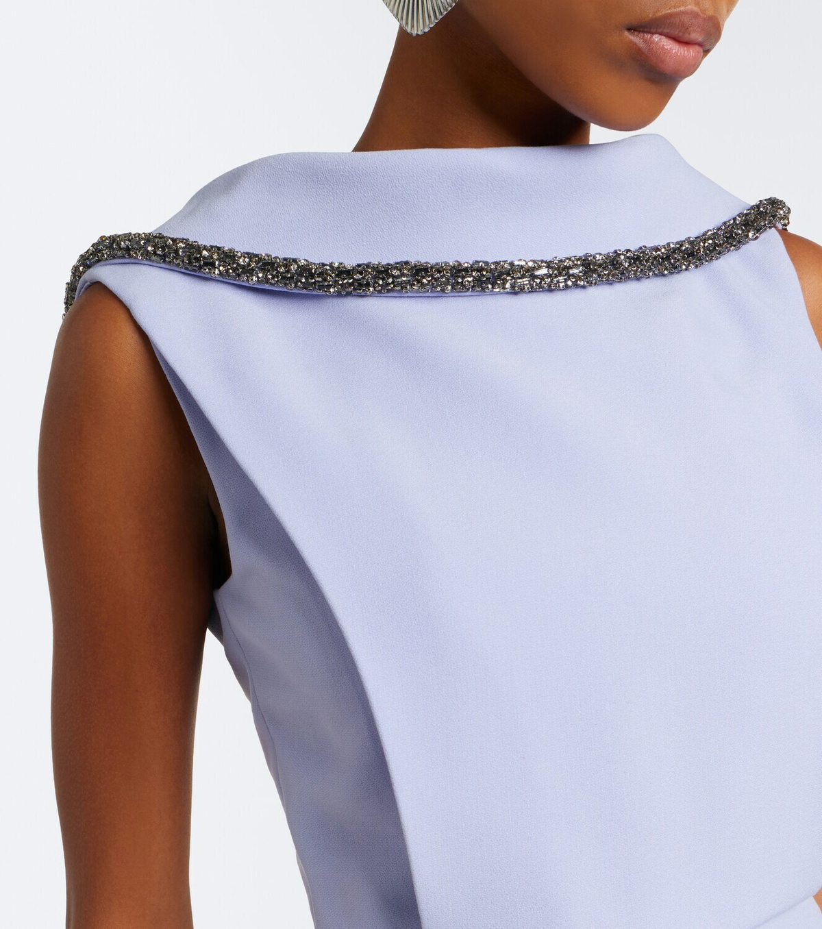 Roland Mouret Embellished crêpe gown