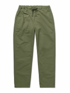 OrSlow - New Yorker Straight-Leg Cotton-Ripstop Drawstring Trousers - Green