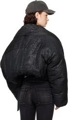 Y/Project Black Cropped Puffer Jacket