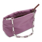 The Attico Purple Mini Satin Wynona Clutch Bag