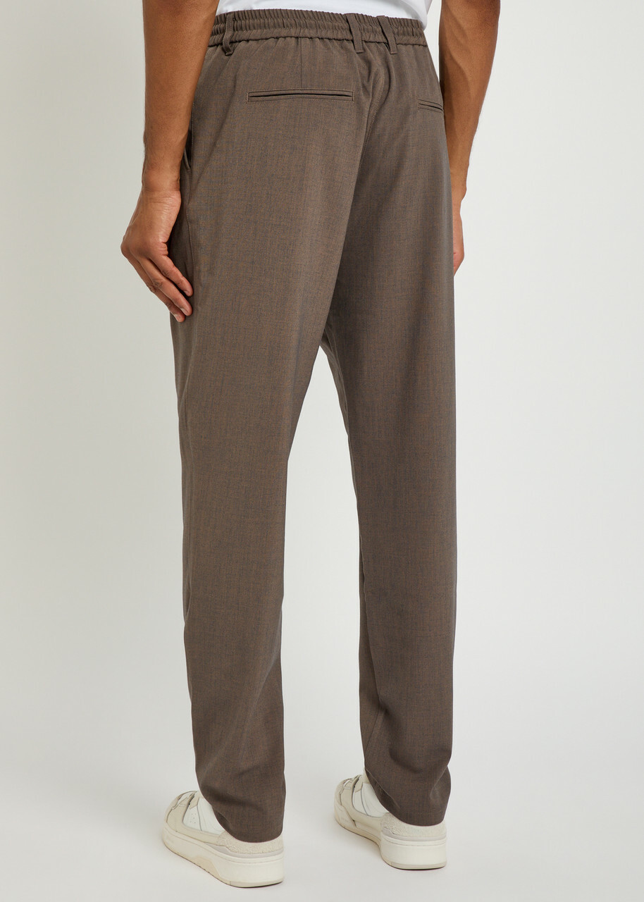 Les Deux Como Drawstring Tapered-leg Woven Trousers Bronze