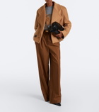 Stella McCartney Wool and silk wide-leg pants