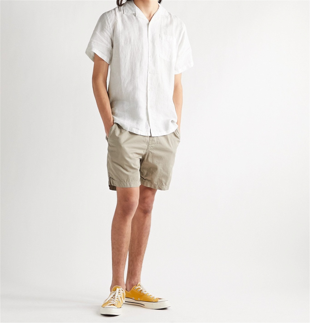 Onia - Vacation Camp-Collar Linen Shirt - White Onia