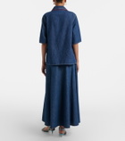 Valentino Chambray midi skirt