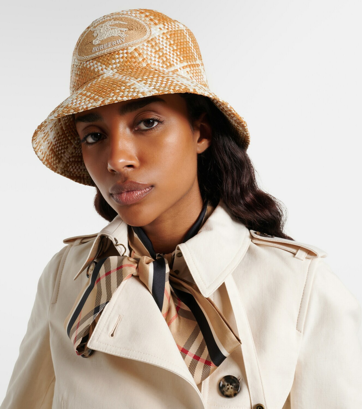 Burberry Raffia-effect bucket hat
