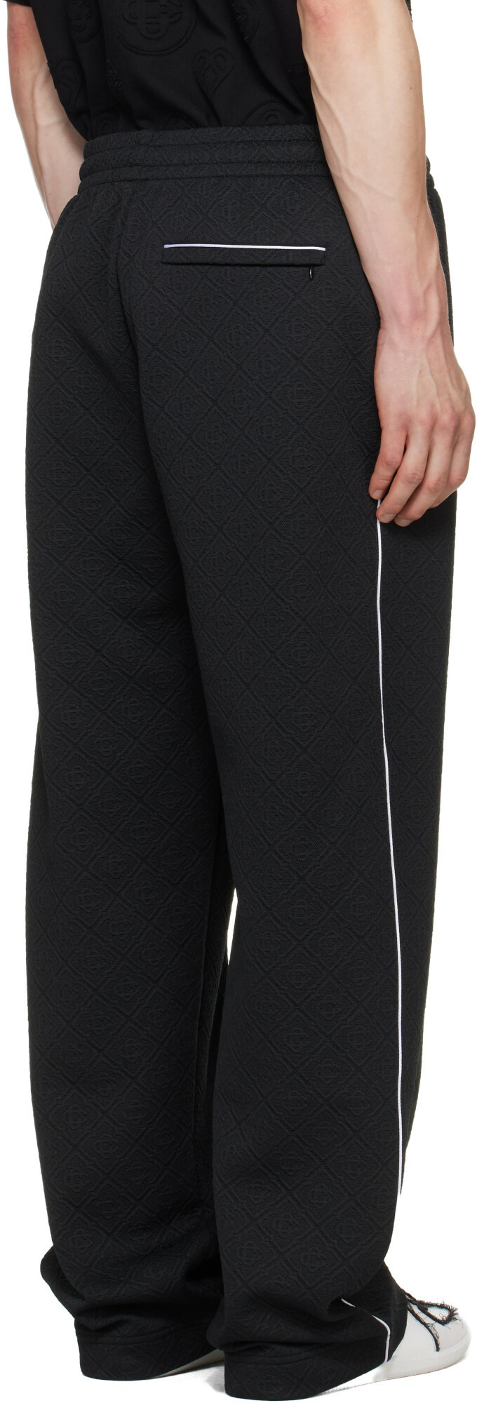 Casablanca Black Raised Monogram Track Pants