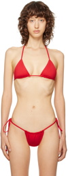 Frankies Bikinis Red Nick Bikini Top