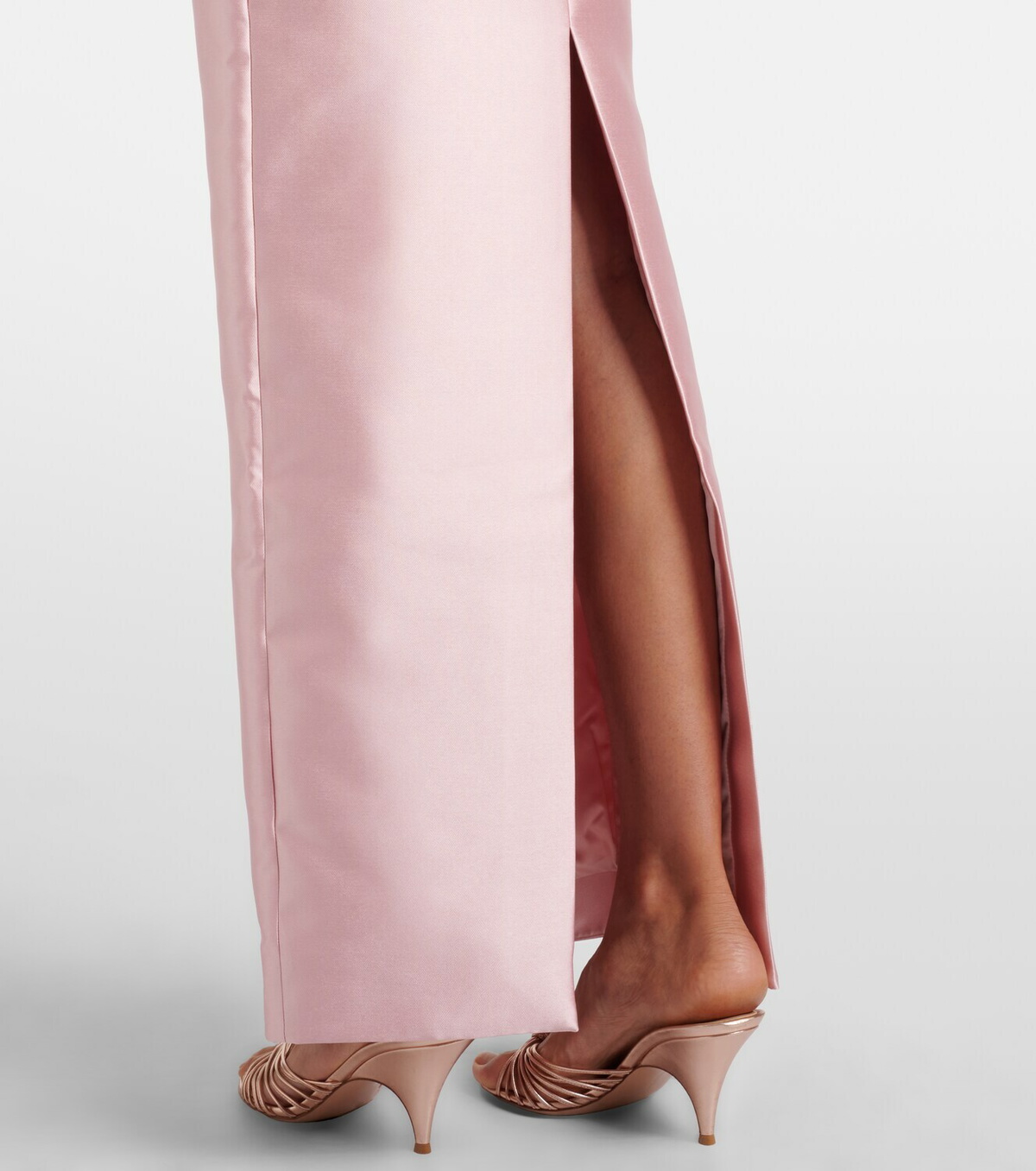 Solace London Ingrid draped satin gown