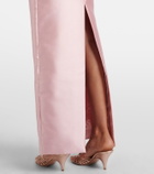 Solace London Ingrid draped satin gown