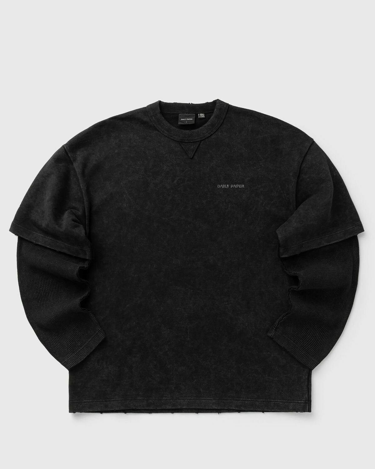 Daily Paper Layered ls t-shirt Black Mens Longsleefe
