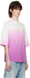 Palm Angels White & Purple Gradient T-Shirt