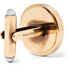 Alexander McQueen - Logo-Engraved Silver and Gold-Tone Cufflinks - Gold