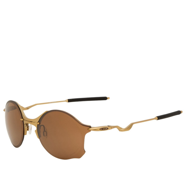 Photo: Oakley Tailend TI Sunglasses in Matte Gold/Prizm Tungsten 
