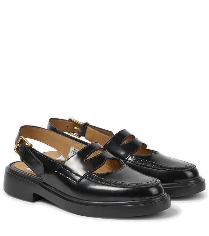 Photo: Thom Browne Leather slingback loafers