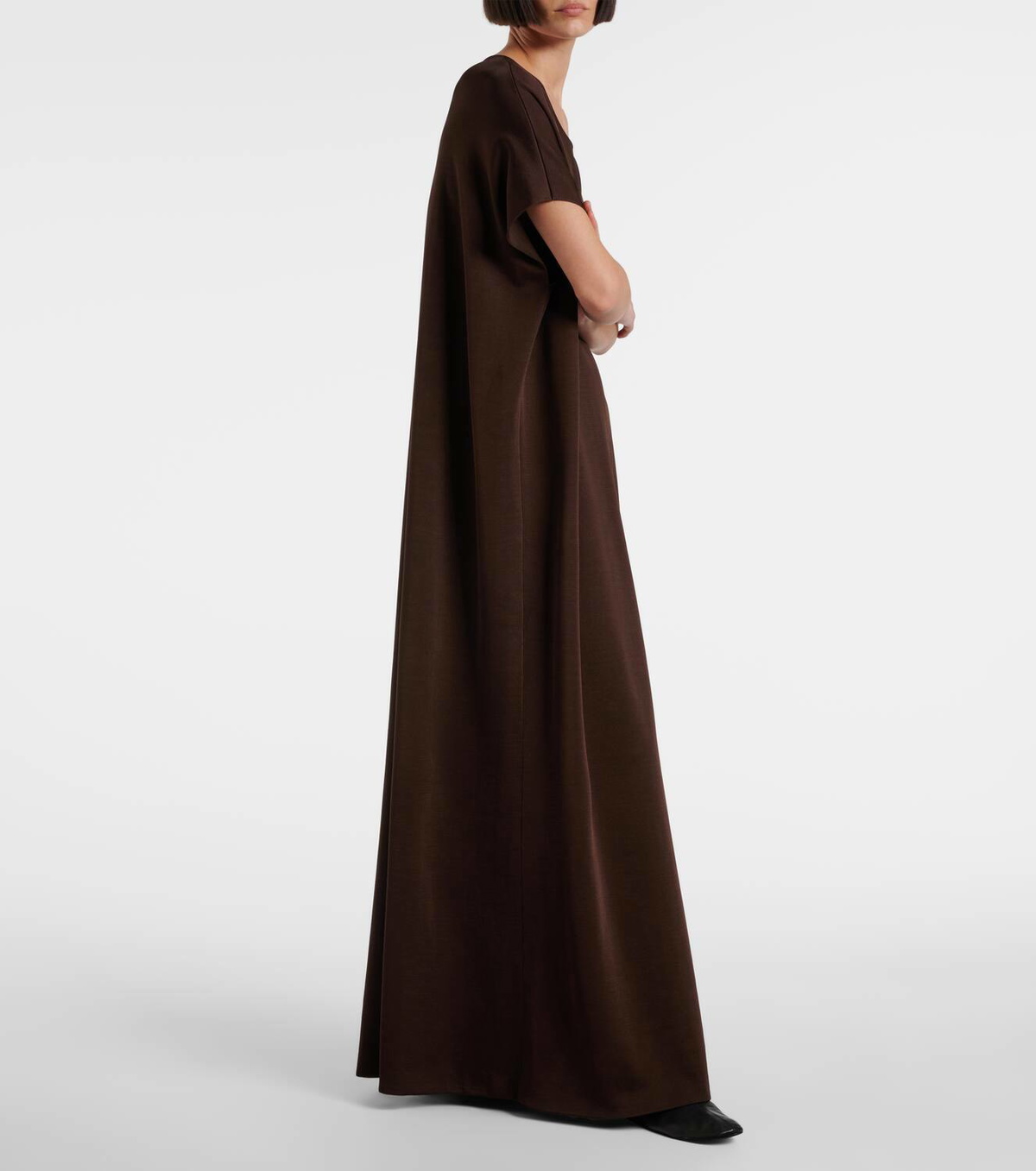 パーティードレス [The Row] Kaori Dress in Viscose Kaori Dress Brown in Viscose – The Row