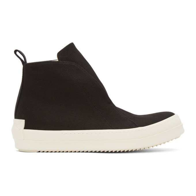 Photo: Rick Owens Drkshdw Black Slip-On Sneakers