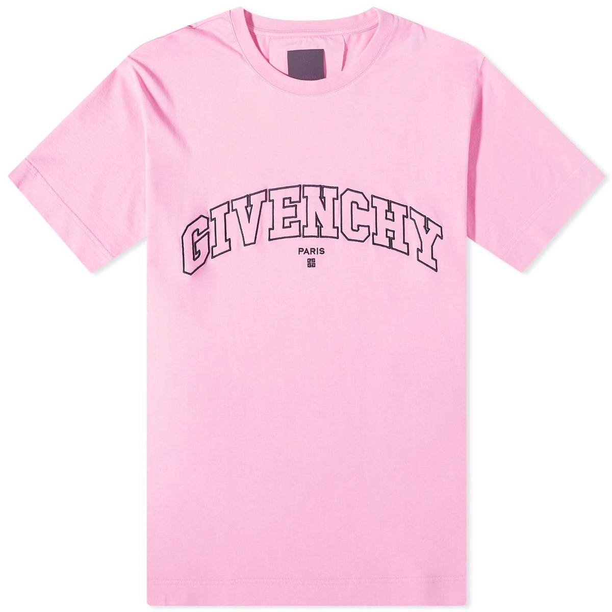 Givenchy Men's College Embroidered Logo T-Shirt in Old Pink Givenchy