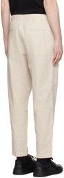 BOSS Beige Relaxed-Fit Trousers