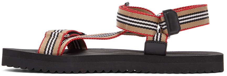 Burberry Beige Icon Stripe Sandals Burberry display picture 2