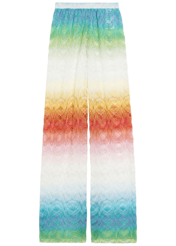 Photo: Missoni Patterned Metallic-knit Trousers Multicoloured