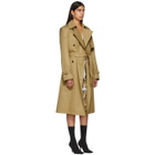 Paco Rabanne Tan Double-Breasted Trench Coat