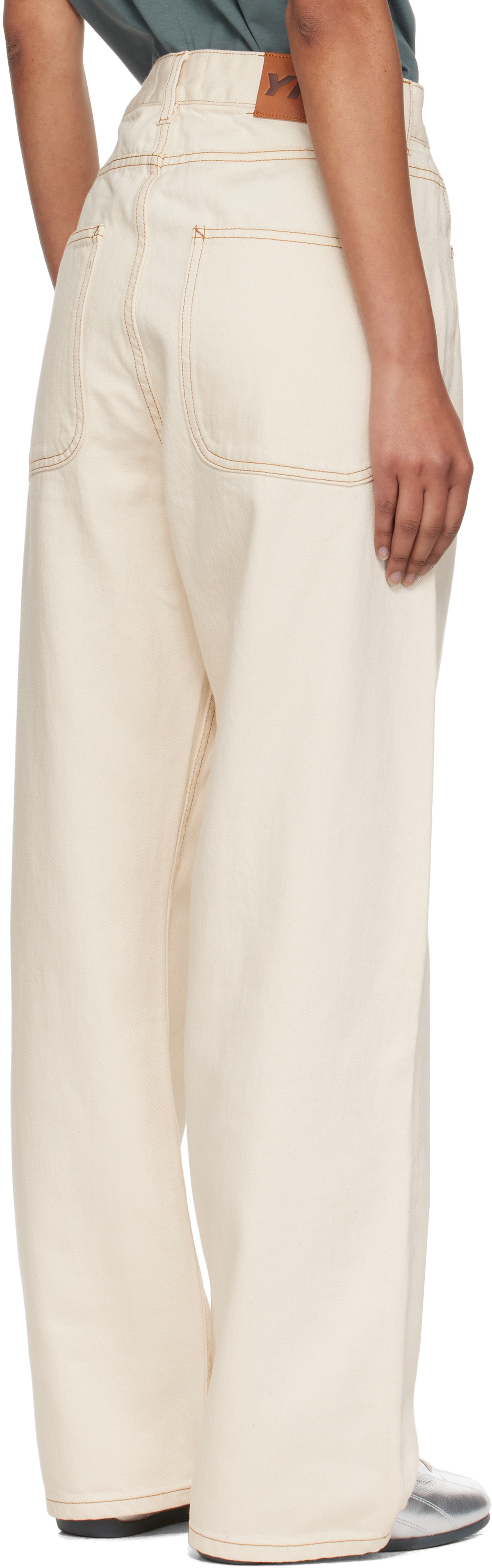 YMC Beige Earth Silver Jeans