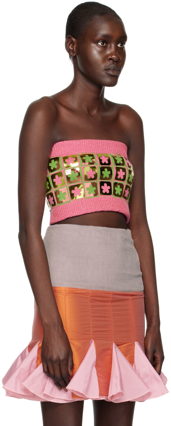 ANDREJ GRONAU SSENSE Exclusive Pink Flower Camisole