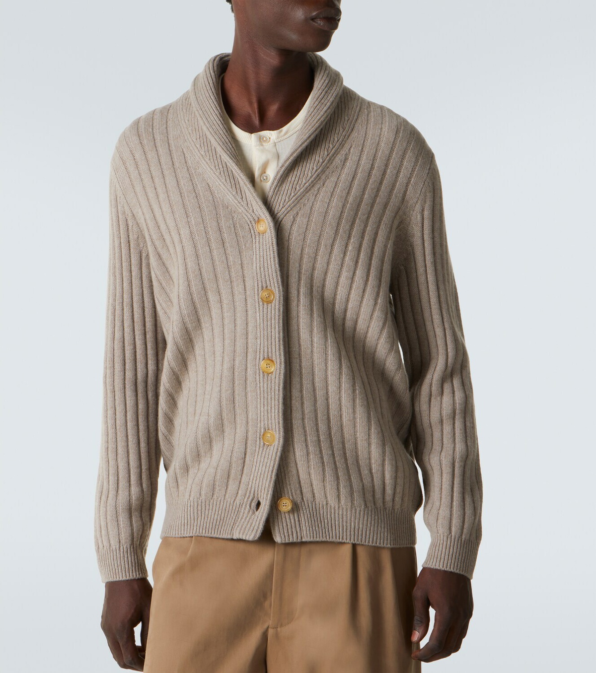 Arch4 Mr Denver ribbed-knit cashmere cardigan