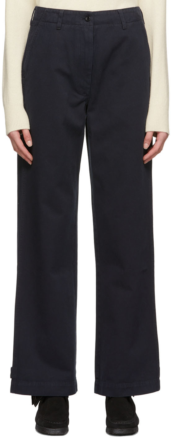 Norse Projects Navy Organic Cotton Trousers