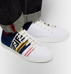Fendi - Logo-Jacquard Stretch-Knit Sneakers - Men - White