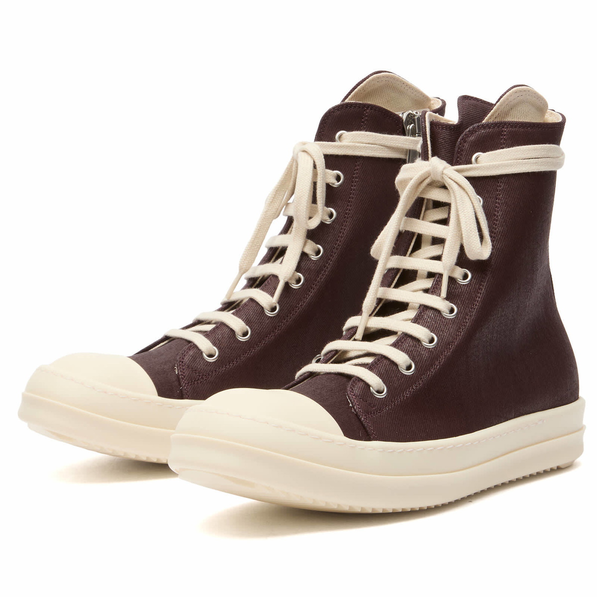 Rick Owens DRKSHDW Women's High Top Sneakers in Scab Wax/Milk