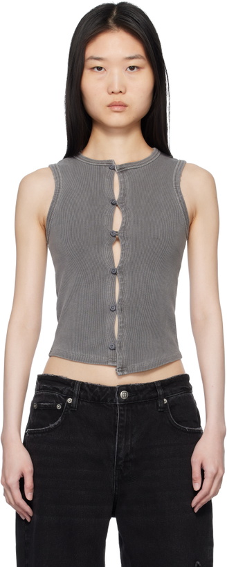 Photo: Ksubi Gray Syndicate Xtra Rework Tank Top
