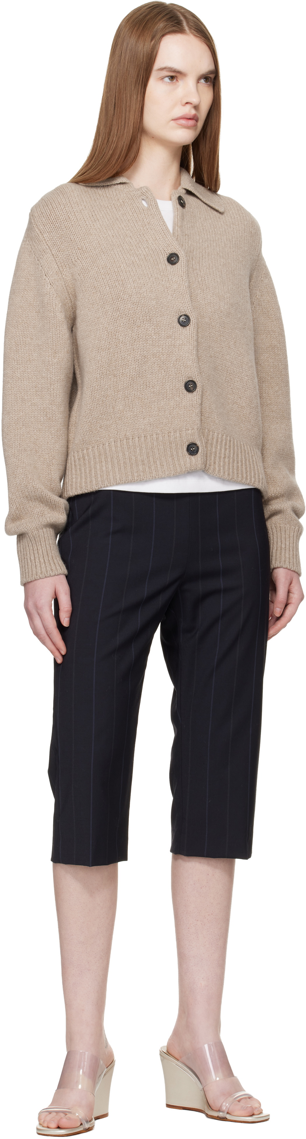 &Daughter Beige Winny Collared Jacket