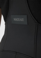 Mackage Gia Bonded Fleece-backed Techno Jersey Salopettes Black