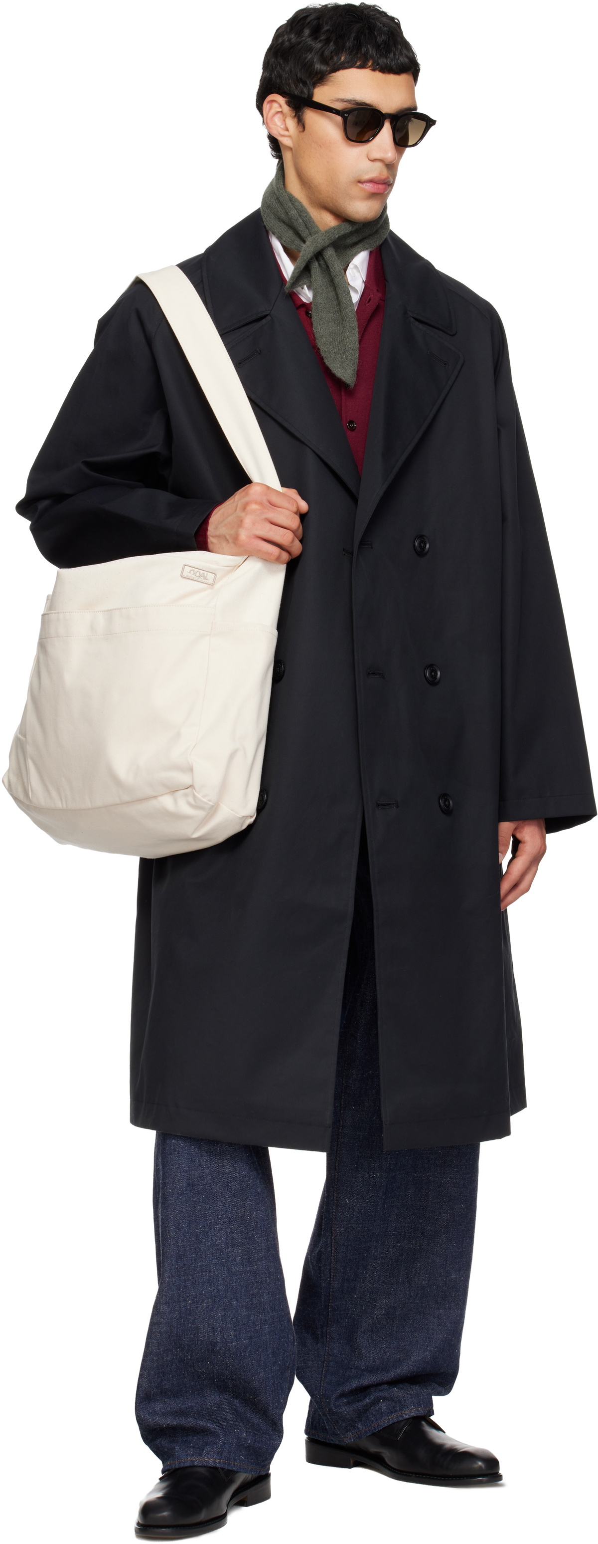 nanamica Off-White Cotton Canvas Shoulder Bag