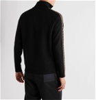 Fendi - Logo-Intarsia Knitted Track Jacket - Black