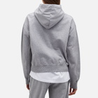 JW Anderson Women's Anchor Embroidery Cropped Hoodie in Grey Melange