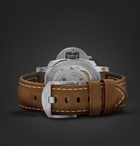 Panerai - Luminor 1950 3 Days Acciaio 42mm Stainless Steel and Leather Watch - Black