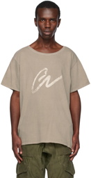 Greg Lauren Taupe 'GL' T-Shirt