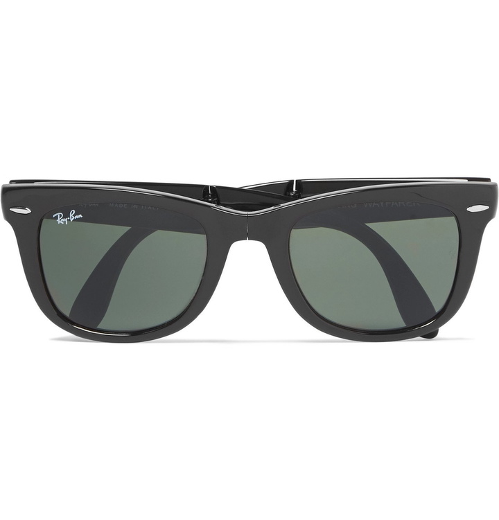 Photo: Ray-Ban - Wayfarer Folding Acetate Sunglasses - Black