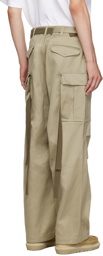 sacai Beige Belted Cargo Pants