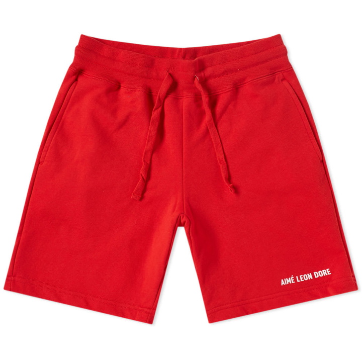 Photo: Aim&eacute; Leon Dore Logo Camper Short Red